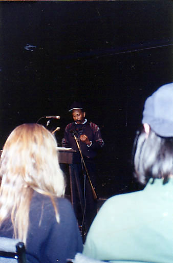 Will Alexander reads at the New Coast; photo by Chris Funkhouser